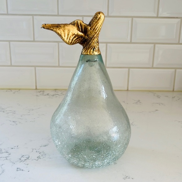 Large Clear Glass Pear Figurine - Picture 6 of 16